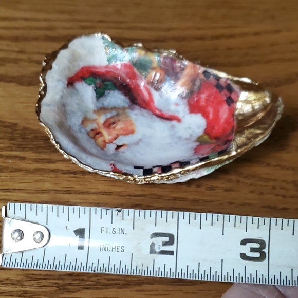 Mckenzie Childs Inspired Vintage Santa Dish 4x3⚜️🖤❤️⚜️ - Picture 2 of 4